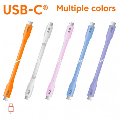 "Club3D Lifestyle USB-C Kabel PD 240W.20Gbps 2m lila St/St"