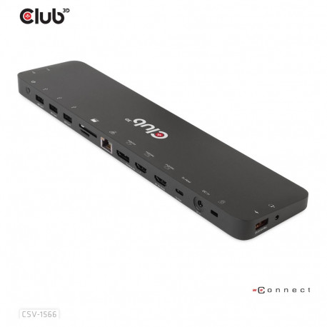 Club3D 4K laadimisdokk USB-C ->6xUSB3/DP/2xHDMI/LAN 120W