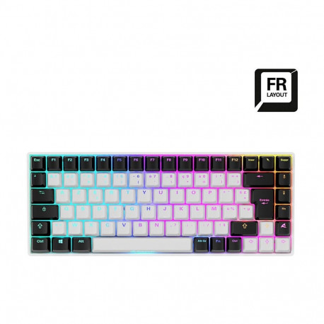Sharkoon SKILLER SGK50 S3 (valge, FR-paigutus, Gateron Yellow)
