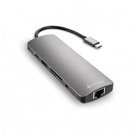 "Sharkoon USB 3.0 Type C Combo Adapter (dunkelgrau)"