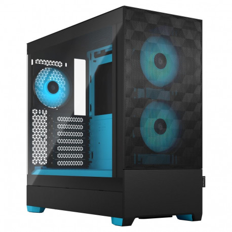 "Tower Fractal Design Pop Air RGB Cyan Core TG Clear Tint"
