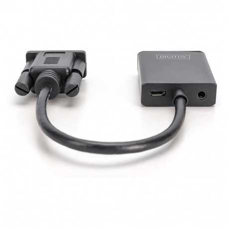 "DIGITUS Konverter VGA > HDMI + Audio Full HD 1080p schwarz"