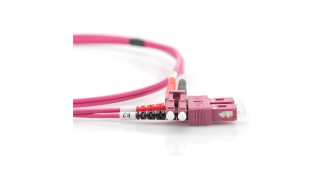 "DIGITUS LWL Patchkabel LC -> SC 2.00m Multimode Duplex OM4"
