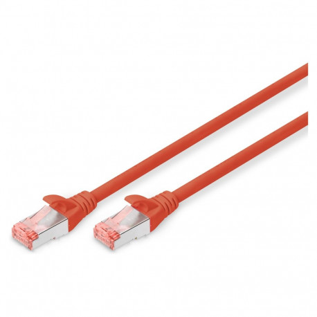 "DIGITUS Patchkabel Cat6 S/FTP 2xRJ45 5.0m rot Hebelschutz Polybeutel"