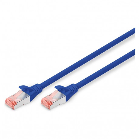 "DIGITUS Patchkabel Cat6 S/FTP 2xRJ45 0.25m blau Hebelschutz Polybeutel"