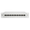 "DIGITUS Cat.6A Patch Panel, geschirmt, 12-Port, 10"", grau"