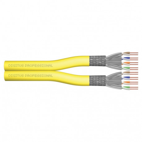 DIGITUS paigalduskaabel Instal-kab Cat7a S/FTP tw.Pair 500m AWG22/1, kollane (ekspedeerimisvedu)