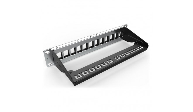 "DIGITUS Patchpanel 1HE 12-Port Modular schw."