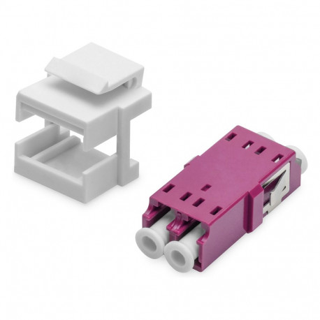 "DIGITUS LWL Kupplung LC/LC Multimode-OM4 Dupl.Keystone-Modul"