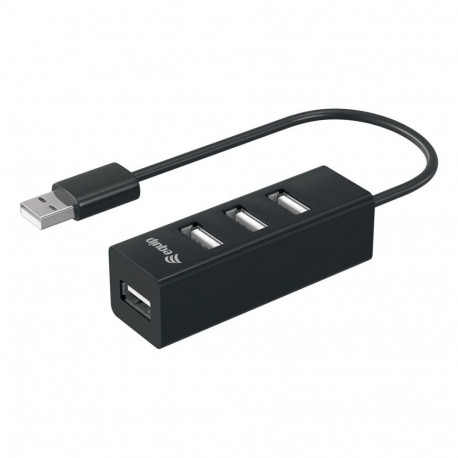 "Equip USB-Hub 4-Port 2.0 ->4x2.0 480Mbps o.Netzteil sw"