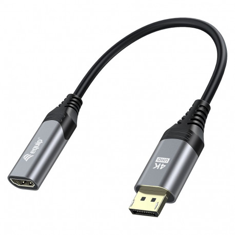 "Equip Displayport->HDMI Adapter 1.2 St/Bu 4K/60Hz grau"