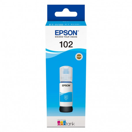 "Epson Tinte 102 EcoTank C13T03R240 Cyan bis zu 6.000 Seiten"