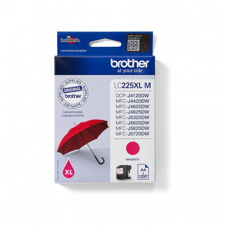 "Brother Tinte LC-225XL-M Magenta bis zu 1.200 Seiten nach ISO/IEC 24711"