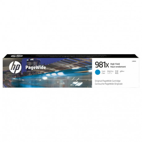 "HP 981X original High Yield Cyan PageWide Cartridge L0R09A"