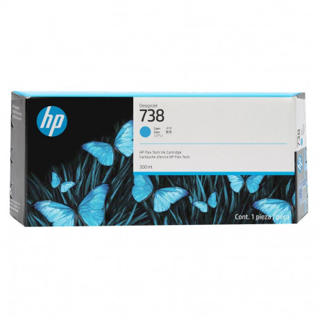 "HP 738 300-ml Cyan DesignJet Ink Cartridge"