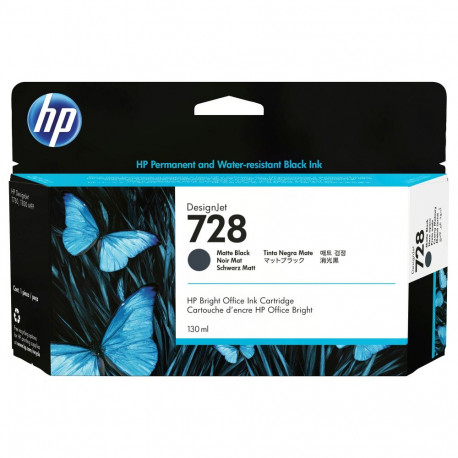 HP 728 130-ml mattmust DesignJet tindikassett