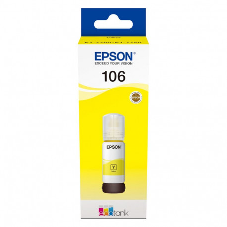 "Epson Tinte 1LB 106 EcoTank Yellow ink bottle"