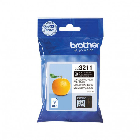 "Brother Tinte LC-3211BK Schwarz bis zu 200 Seiten nach ISO/IEC 24711"