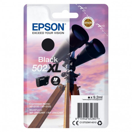 Epson 502XL C13T02W14010 must tint kuni 550 lehekülge