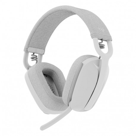 "Logitech Zone Vibe 100 Headset full size Bluetooth wireless off-white"