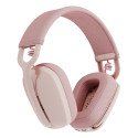 "Logitech Zone Vibe 100 Headset full size Bluetooth wireless rose"