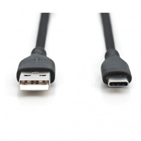 "DIGITUS USB 2.0 kabel Typ C -A Silikon St/St 2m schwarz"