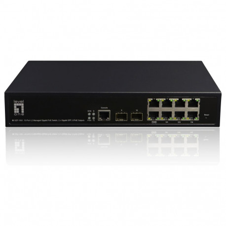 Kommutaator 8x GE GEP-1061 2xGSFP 19" 180W 8xPoE+