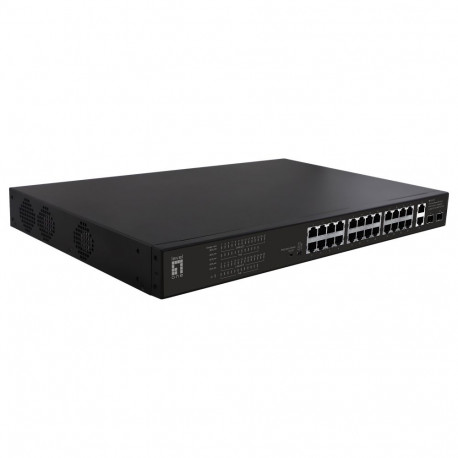 Kommutaator FGP-2831 24x FE 2xGE 2xGSFP 19" 390W 24xPoE+