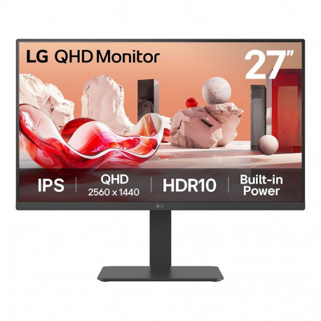 68,6cm/27" (2560x1440) LG 27BA45QB-B 16:9 IPS 5ms 75Hz HDR10 2xHDMI DP kõlar pivot must