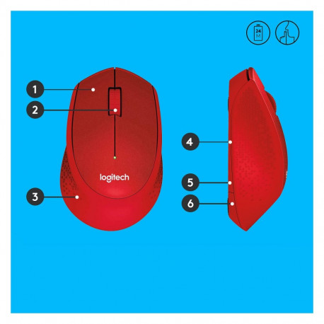 "Logitech M330 Silent Plus wireless Rot"