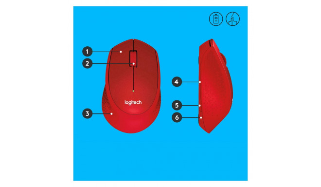 "Logitech M330 Silent Plus wireless Rot"