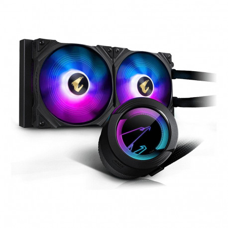 GIGABYTE AORUS WATERFORCE 280LIQUID vedelikjahutusega protsessorijahuti ARGB-ekraaniga