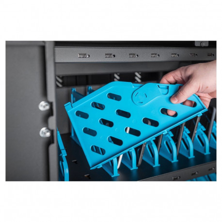 "DIGITUS Mobiler Ladeschrank für 30 Notebooks / Tablets bis 15,6 Zoll, USB-A"