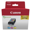 Canon tint CLI-521 Multipack, tsüaan/magenta/kollane (2934B015)