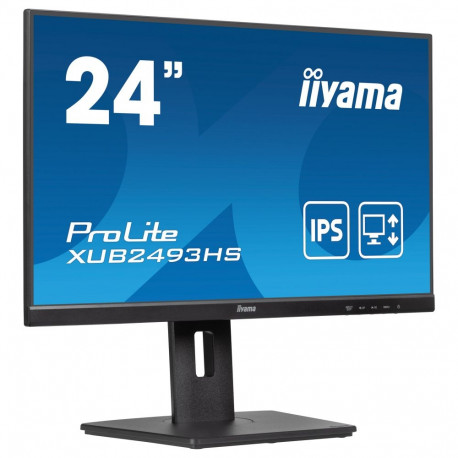 "61cm/24"" (1920x1080) iiyama ProLite XUB2493HS-B6 16:9 FHD IPS 0.5ms 100Hz HDMI DP Pivot"