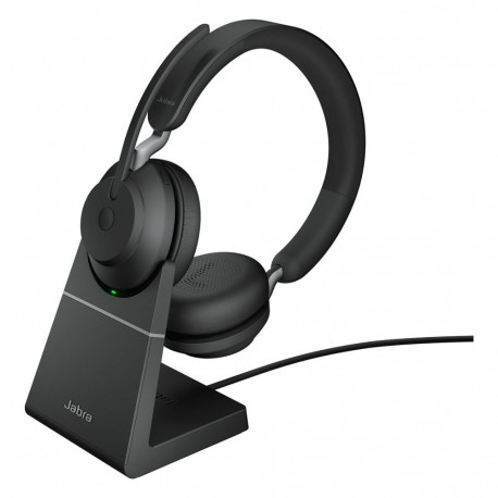 Jabra Evolve2 65 Stereo UC + laadimisalus, USB-C, juhtmevaba, must