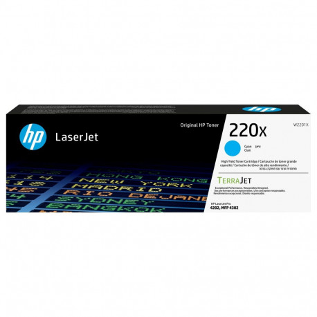 "HP Toner 220X W2201X Cyan bis zu 5.500 Seiten"