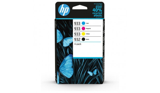 HP 5LB 932 must 933 CMY originaaltindikassettide 4-pakk