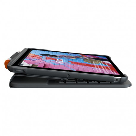 Logitech Slim Folio Bluetooth klaviatuur ja ümbris iPad 7./8. põlvkond hall QWERTZ DE