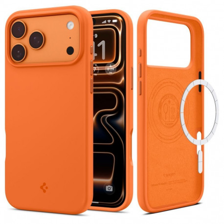 Spigen Spigen Silicone Fit Mag MagSafe Case for iPhone 17 Pro Max - Orange