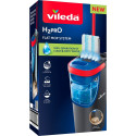 Vileda H2PrO flat mop set, floor mop black/red, with two-tank system