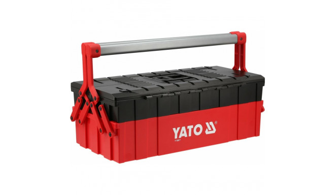 Tool box for tool storage and transport impact resistant plastic body metal latches YT-08977 YATO