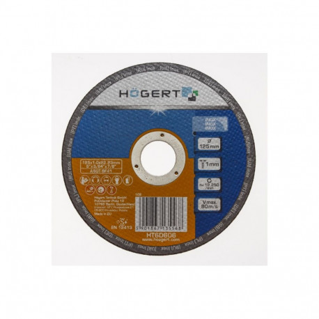 Slīpripa nerūsējošajam tēraudam, ultra plāna 1.0 mm, HT6D606, HOGERT