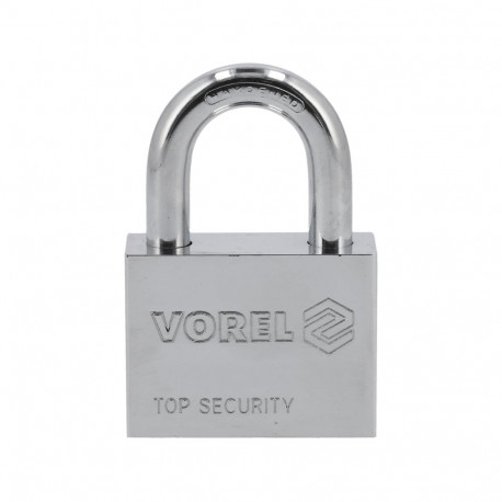 Aizsargāts dzelzs slēdzis 50mm, VOREL, 77005, 4 atslēgas, čuguns