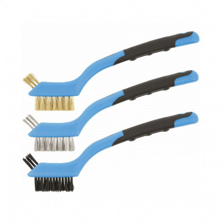 Metāla birstīšu komplekts, 3gab, inox, misiņš, neilons, HT3B647 HOGERT