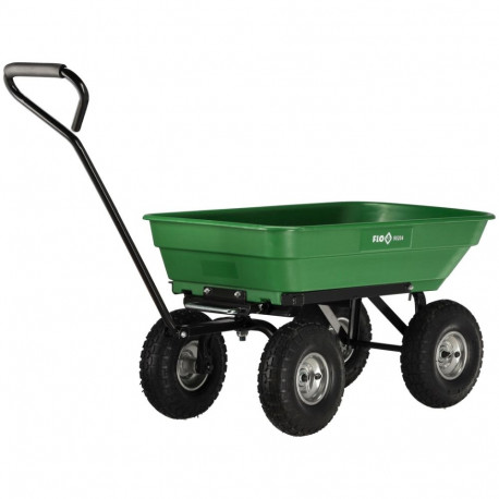 Flo garden trolley with tipper 90204, 150kg, 55l, 4 wheels, 250mm, PP, foam handle