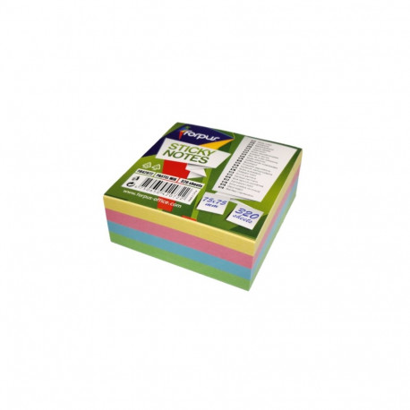 Sticky notes 75x75mm pastel mix 320sh