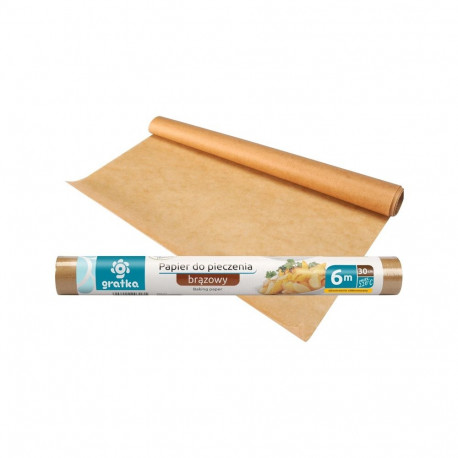 GRATKA pruun küpsetuspaber 6m x 30cm rull