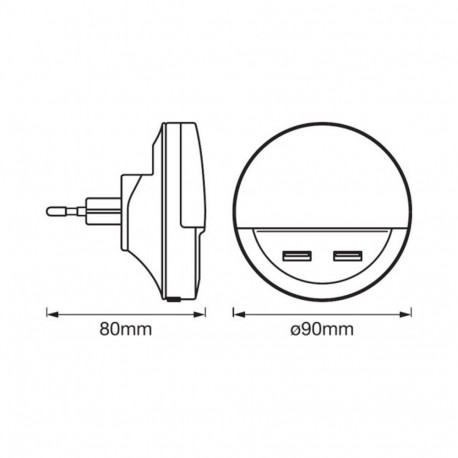 NIGHT LIGHT LUNETTA USB