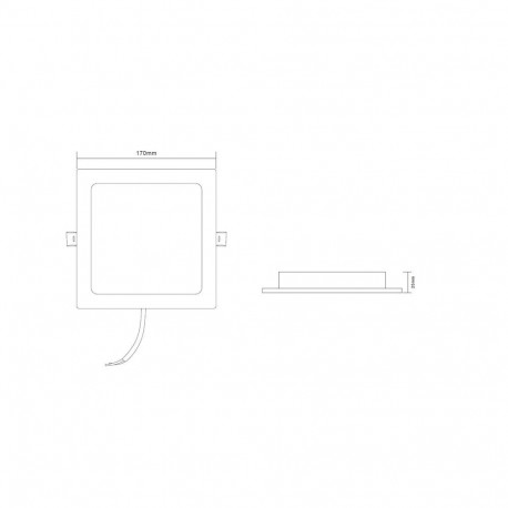 süvistatav LED valgus Epirus 12W ruudukujuline